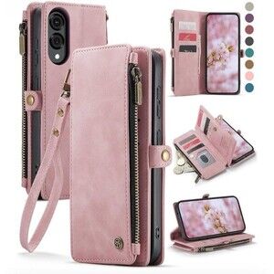 Defencase Galaxy S25 Edge Faux leather Case Wallet Card ID Zipper Money Holder